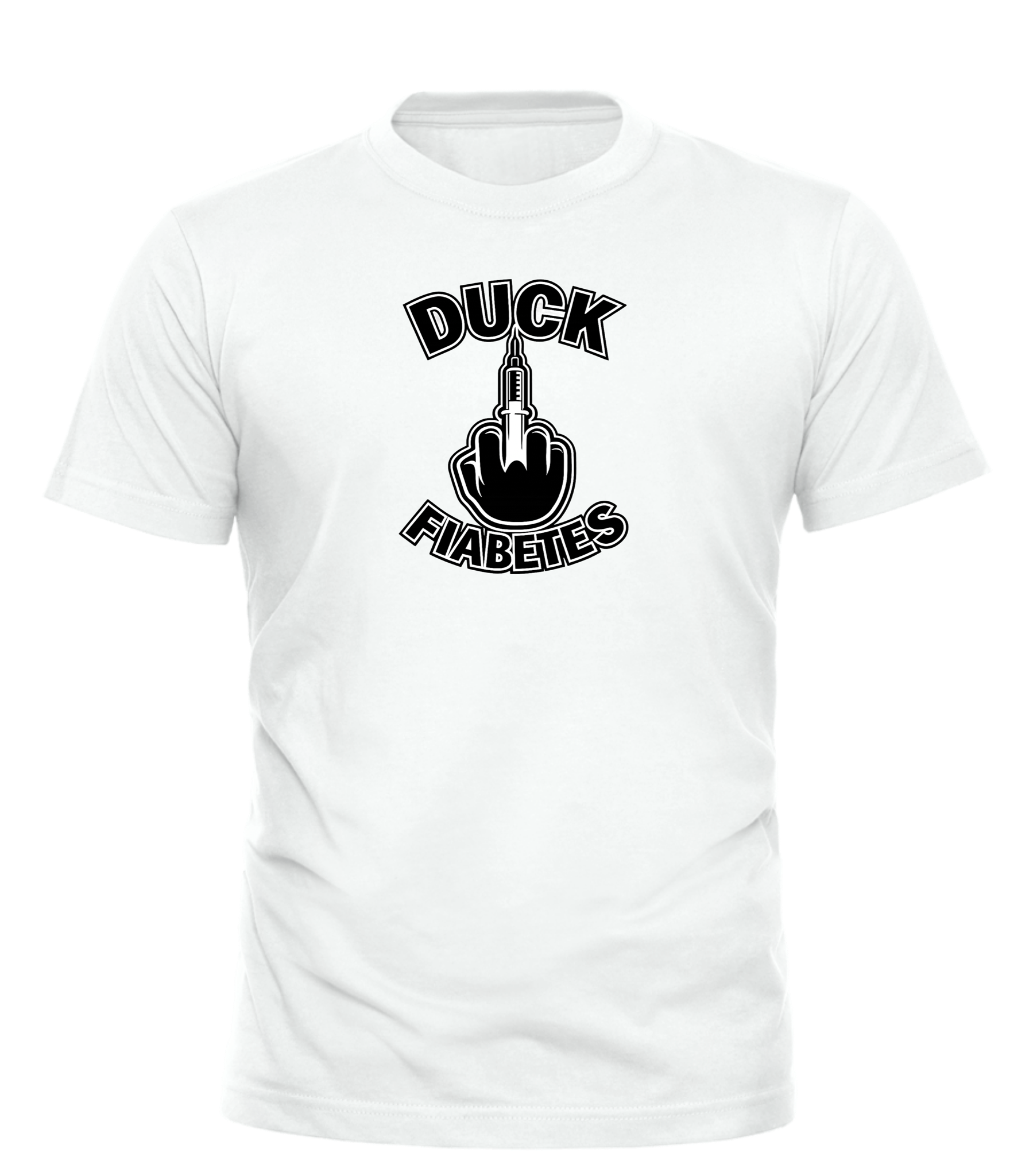 Duck Fiabetes — Black T-Shirt
