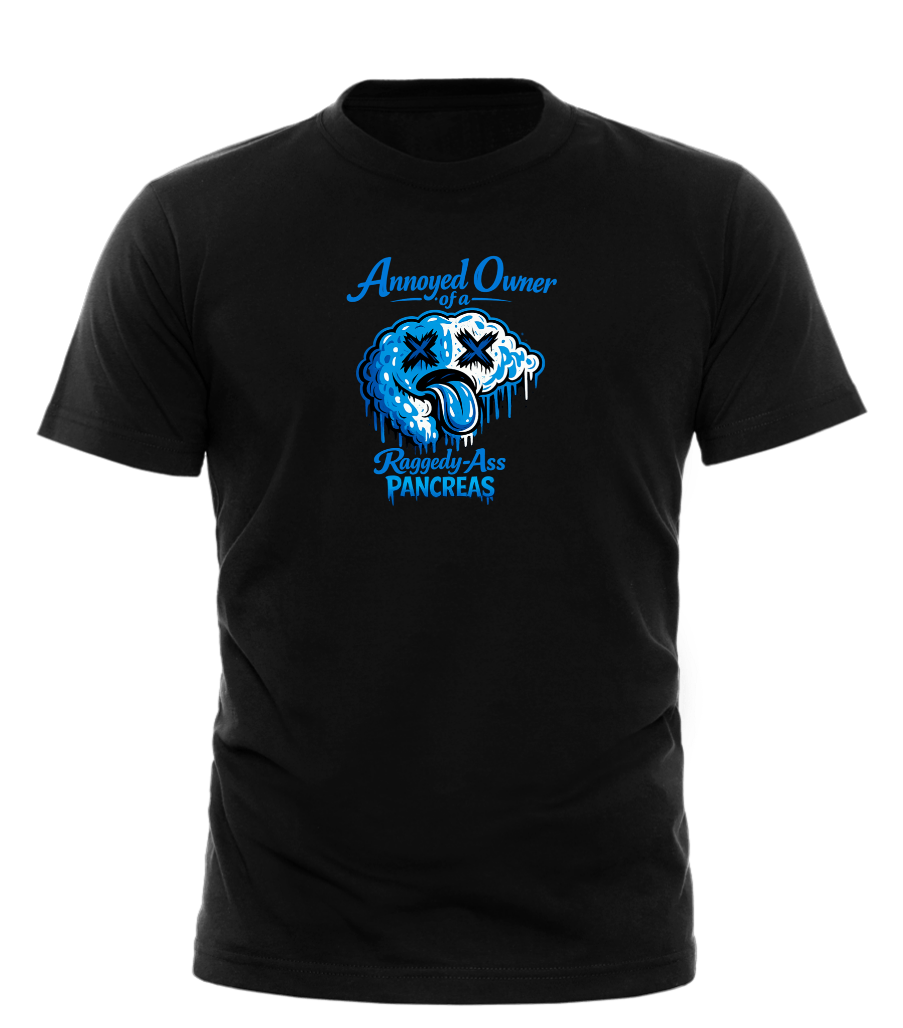 Annoyed Owner of a Raggedy-Ass Pancreas — Black T-Shirt