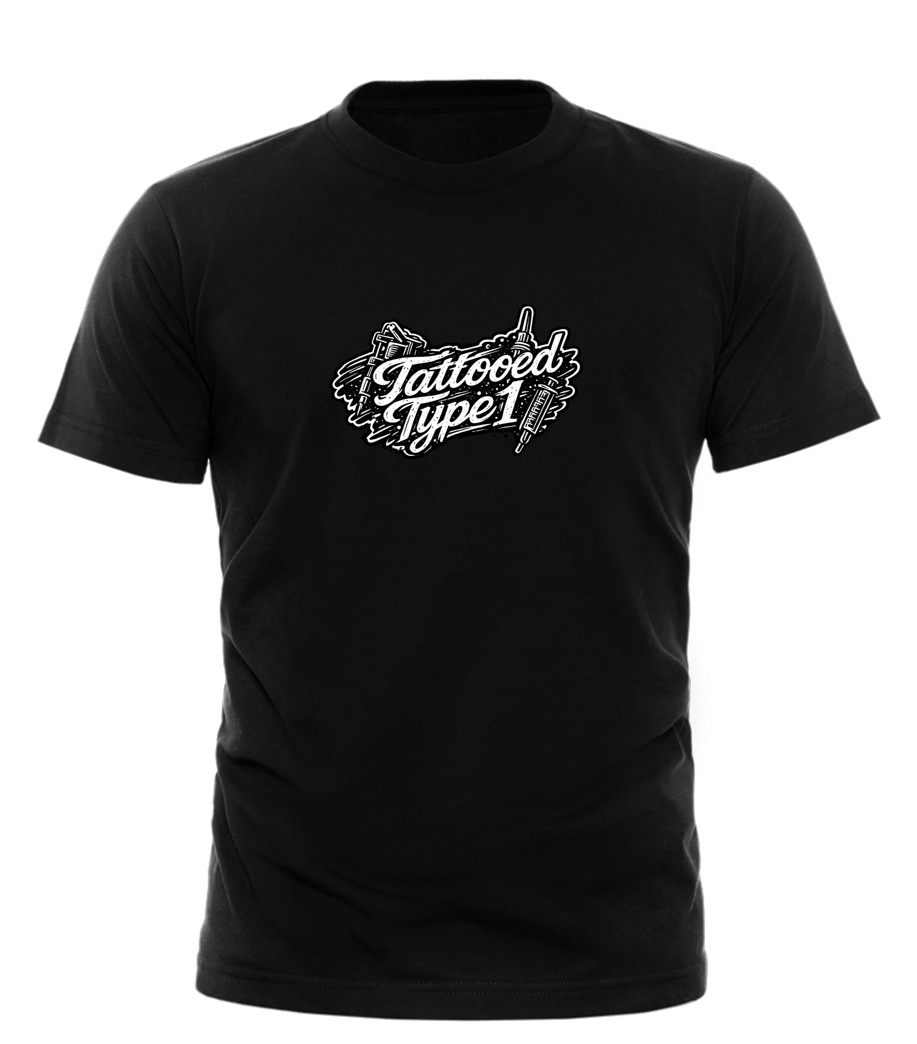 Tattooed Type 1 — Black T-Shirt