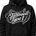 Tattooed Type 1 — Black Hoodie